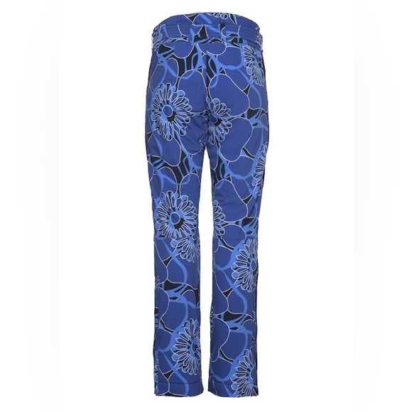 Bogner Mageli Stretch Blue Floral Print Ski Pants - Picture 2 of 5